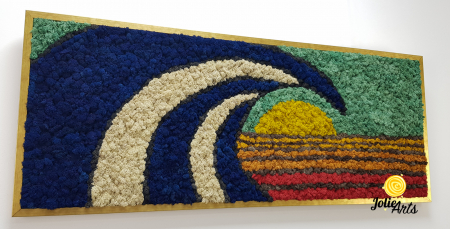 Tablou Waves licheni naturali stabilizați Jolie Arts [5]