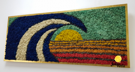 Tablou Waves licheni naturali stabilizați Jolie Arts [4]