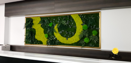 Proiecte personalizate - Panou decorativ Model Amazon – 110 x 280 cm – Licheni și Plante Stabilizate