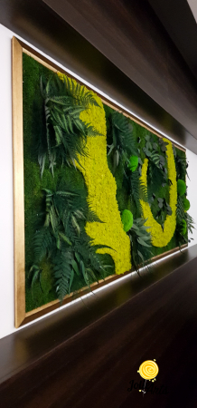 Panou decorat cu licheni, muschi si plante naturale stabilizate, Model Amazon [3]