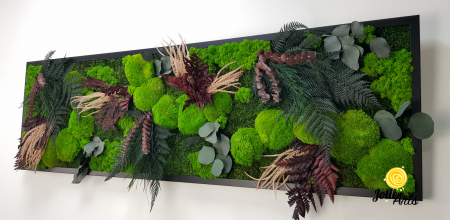 Tablou Pink Island – licheni, mușchi și plante stabilizate – Jolie Arts [5]