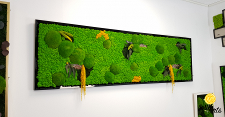 Tablou cu licheni, muschi si plante naturale stabilizate, Jolie Arts, model personalizat [3]
