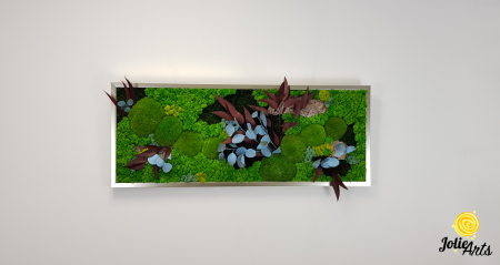 Tablou Ilona – licheni, mușchi bombat, scoarță de pin și plante naturale stabilizate [2]