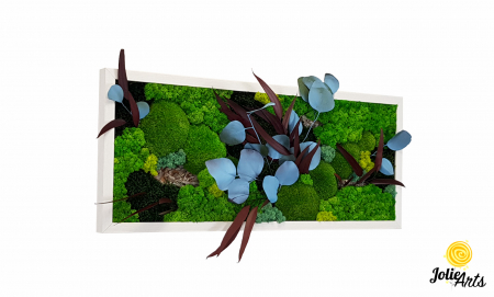 Tablou Ilona – licheni, mușchi bombat, scoarță de pin și plante naturale stabilizate [1]