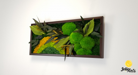 Model Soare Clasic - tablou cu licheni, mușchi stabilizați și plante naturale [3]