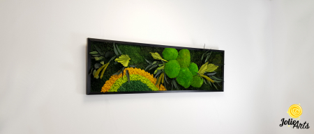 Model Soare Clasic - tablou cu licheni, mușchi stabilizați și plante naturale [4]