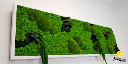 Model Green Amaranthus – Tablou cu licheni, mușchi și plante stabilizate [6]