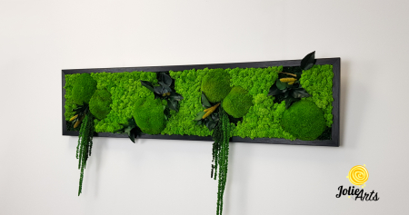 Model Green Amaranthus – Tablou cu licheni, mușchi și plante stabilizate [2]