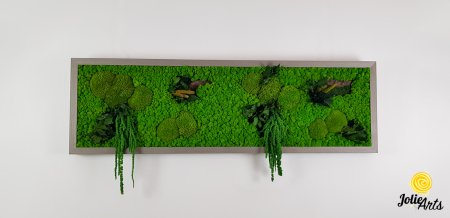 Model Green Amaranthus – Tablou cu licheni, mușchi și plante stabilizate [2]
