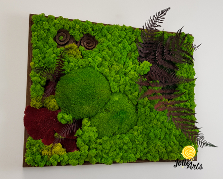 Tablou licheni, muschi de padure si plante naturale stabilizate Jolie Arts, model Fern [5]