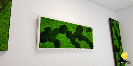 tablou licheni si muschi stabilizati verde inchis Jolie Arts [3]