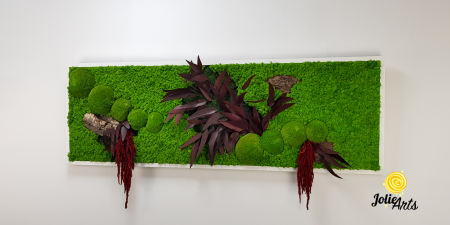 Tablou Amaranthus Roșu orizontal cu licheni și mușchi naturali [1]