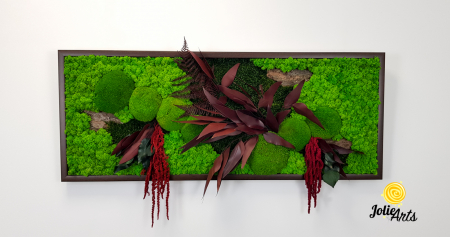 Tablou Amaranthus Roșu orizontal cu licheni și mușchi naturali [4]