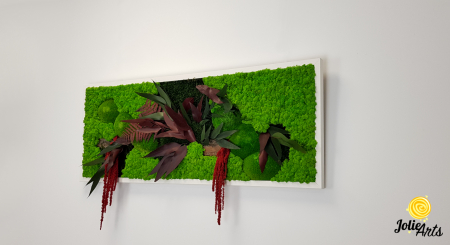 Tablou Amaranthus Roșu orizontal cu licheni și mușchi naturali [3]