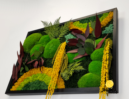 Tablou Curcubeu Galben licheni mușchi stabilizați 80x160 Jolie Arts [6]