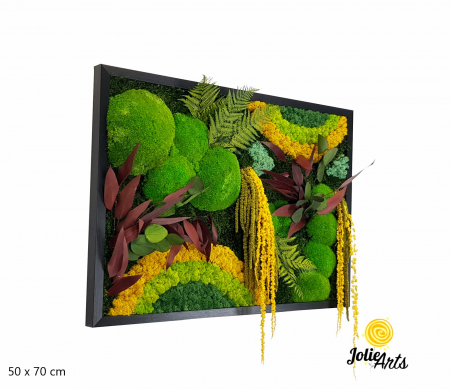 Tablouri - Tablou Curcubeu Galben licheni mușchi stabilizați 80x160 Jolie Arts