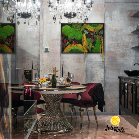 Tablou Curcubeu Galben licheni mușchi stabilizați 80x160 Jolie Arts [1]