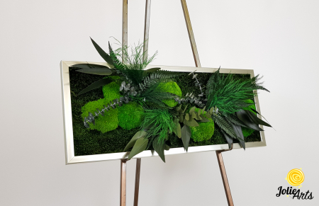 Tablou licheni, muschi si plante naturale stabilizate, model Green Day, Jolie Arts [6]