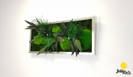 Tablou licheni, muschi si plante naturale stabilizate, model Green Day, Jolie Arts [1]