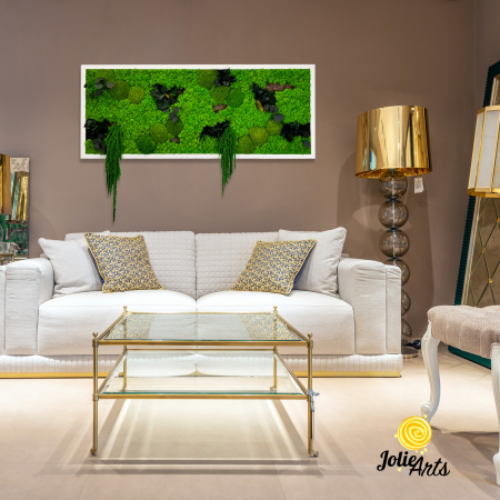 Tablouri - Tablou Green Amaranthus cu licheni și plante naturale stabilizate