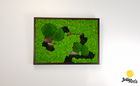 Tablou Scoarță Clasică cu Mușchi Bombați și Licheni Naturali Stabilizați [1]