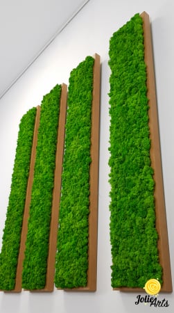 Set 4 tablouri decorate cu licheni naturali stabilizati, 25 x 100 cm [2]
