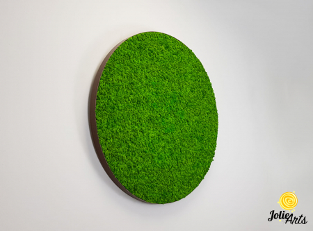 Tablou licheni verde deschis ramă rotundă – Jolie Arts [3]