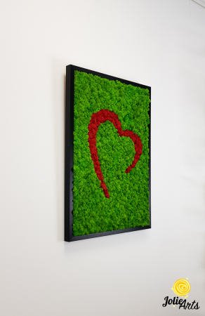 Model Inimă Stilizată Roșie – Licheni Naturali [3]