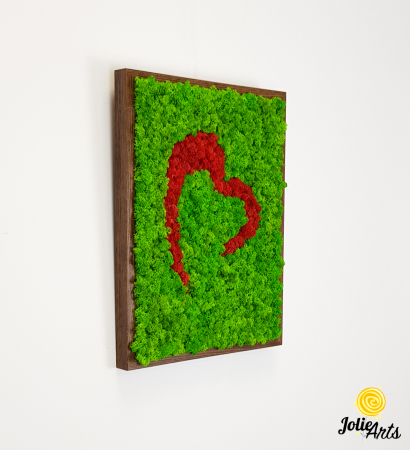 Model Inimă Stilizată Roșie – Licheni Naturali [1]