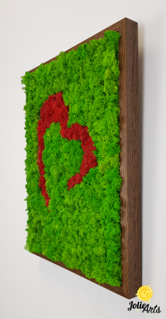 Model Inimă Stilizată Roșie – Licheni Naturali [4]
