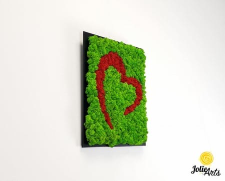 Model Inimă Stilizată Roșie – Licheni Naturali [3]