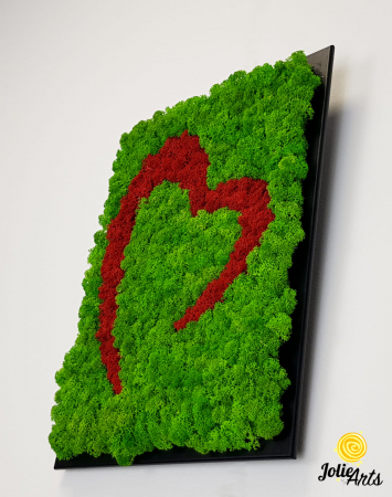 Model Inimă Stilizată Roșie – Licheni Naturali [4]