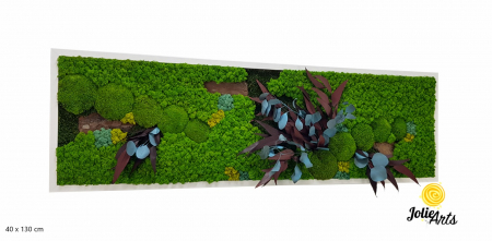 Tablou Ilona – licheni, mușchi bombat, scoarță de pin și plante naturale stabilizate [1]