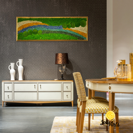 Tablouri - Tablou White Pacific Design Elegant cu Ramă Aurie