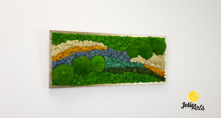 Tablou licheni, tablou muschi de padure, plante stabilizate, Jolie Arts, Model White Pacific [4]