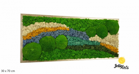 Tablou licheni, tablou muschi de padure, plante stabilizate, Jolie Arts, Model White Pacific [0]