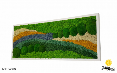 Tablouri licheni - Tablou White Pacific cu licheni și mușchi naturali stabilizați