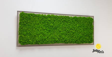 Tablou licheni verde deschis ramă gri profil plat – Jolie Arts [5]