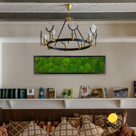 Tablouri Muschi - Tablou cu mușchi bombati naturali stabilizați, verde intens, decor bio, realizat manual