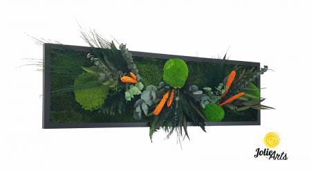 Tablouri - Tablou Green Day Orange Touch – Mușchi, plante și accente portocalii