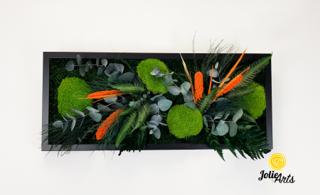 Tablou Green Day Orange Touch – Mușchi, plante și accente portocalii [2]