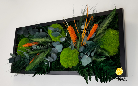 Tablou Green Day Orange Touch – Mușchi, plante și accente portocalii [5]