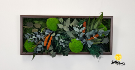 Tablou Green Day Orange Touch – Mușchi, plante și accente portocalii [3]