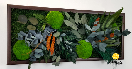 Tablou Green Day Orange Touch – Mușchi, plante și accente portocalii [5]