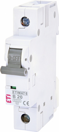 Sigurante Automate - Intrerupator automat 20A, curba B, 1P, 1M, 6kA