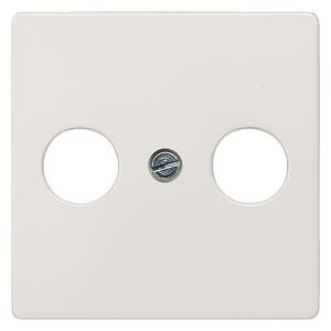 Ultraterminale (prize, intrerupatoare) - Placa frontala priza Radio-TV, 55x55mm, alb