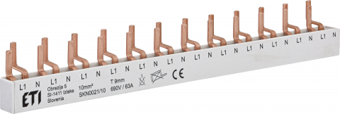Busbar si pieptene sigurante - 2921150, Eti