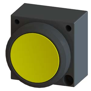 Lichidare de stoc - Buton plastic galben 22mm, cu revenire, 3SB3000-0AA31, Siemens