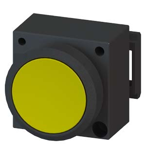 Lichidare de stoc - Buton luminos plastic galben 22mm, cu revenire, 3SB3001-0AA31, Siemens