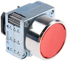Lichidare de stoc - Buton metal rosu 22mm, cu revenire, 3SB3500-0AA21, Siemens